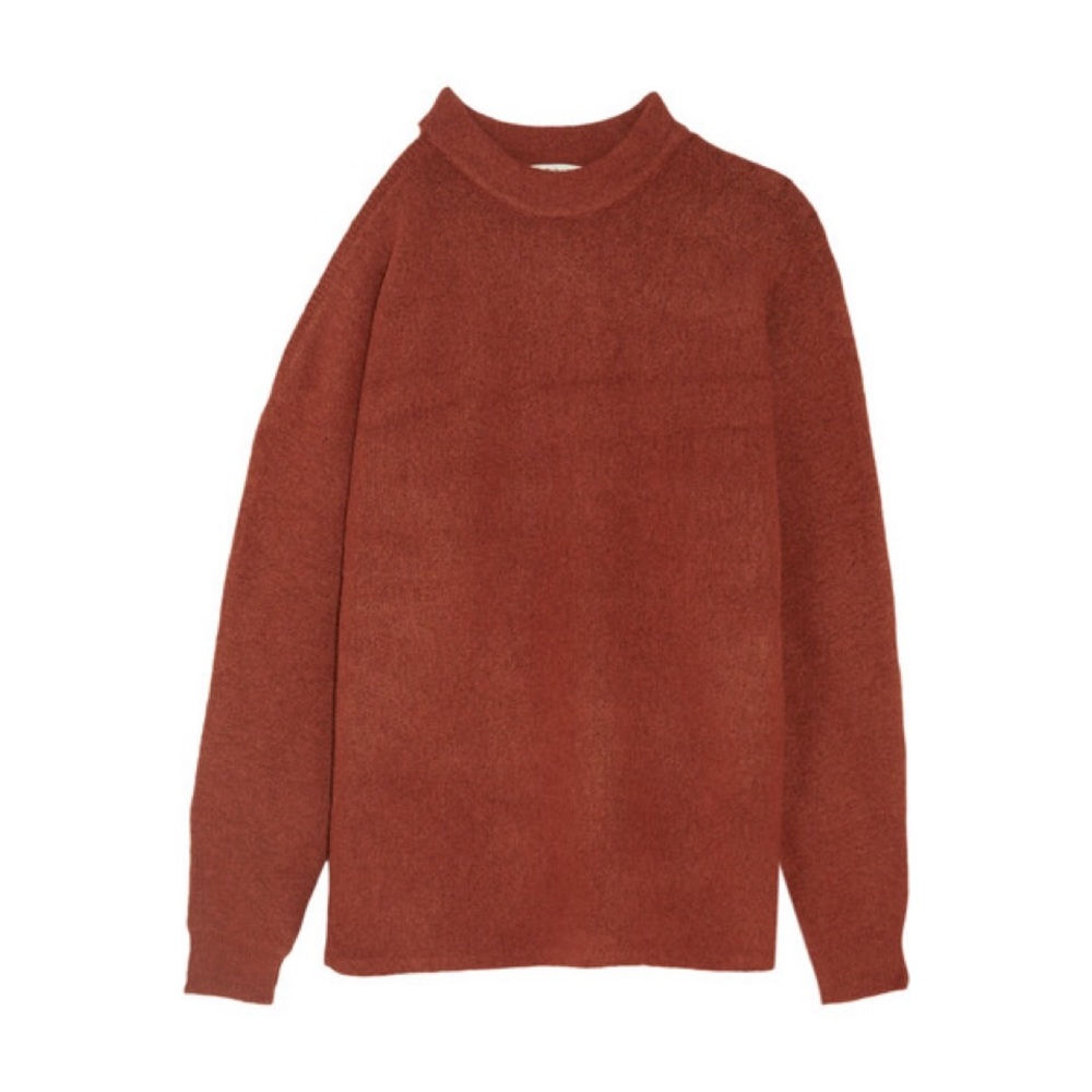 Tibi Boiled Cutout Shoulder Sweater